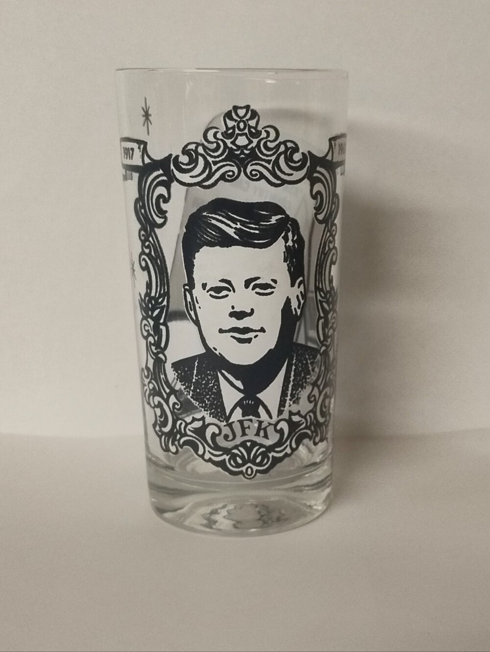 Vintage JFK John F. Kennedy 1917 1963 Inaugural glass